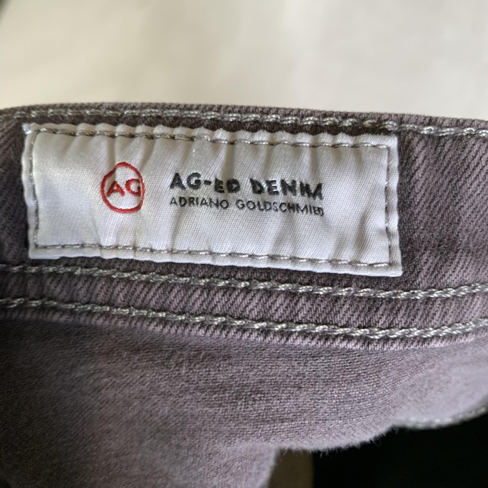 AG Adriano Goldschmied Matchbox Jeans Mens 36x34 Brown Slim Straight Stretch - Picture 11 of 16